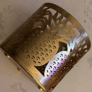 Gold Pineapple Candle Holder (Set of 2)